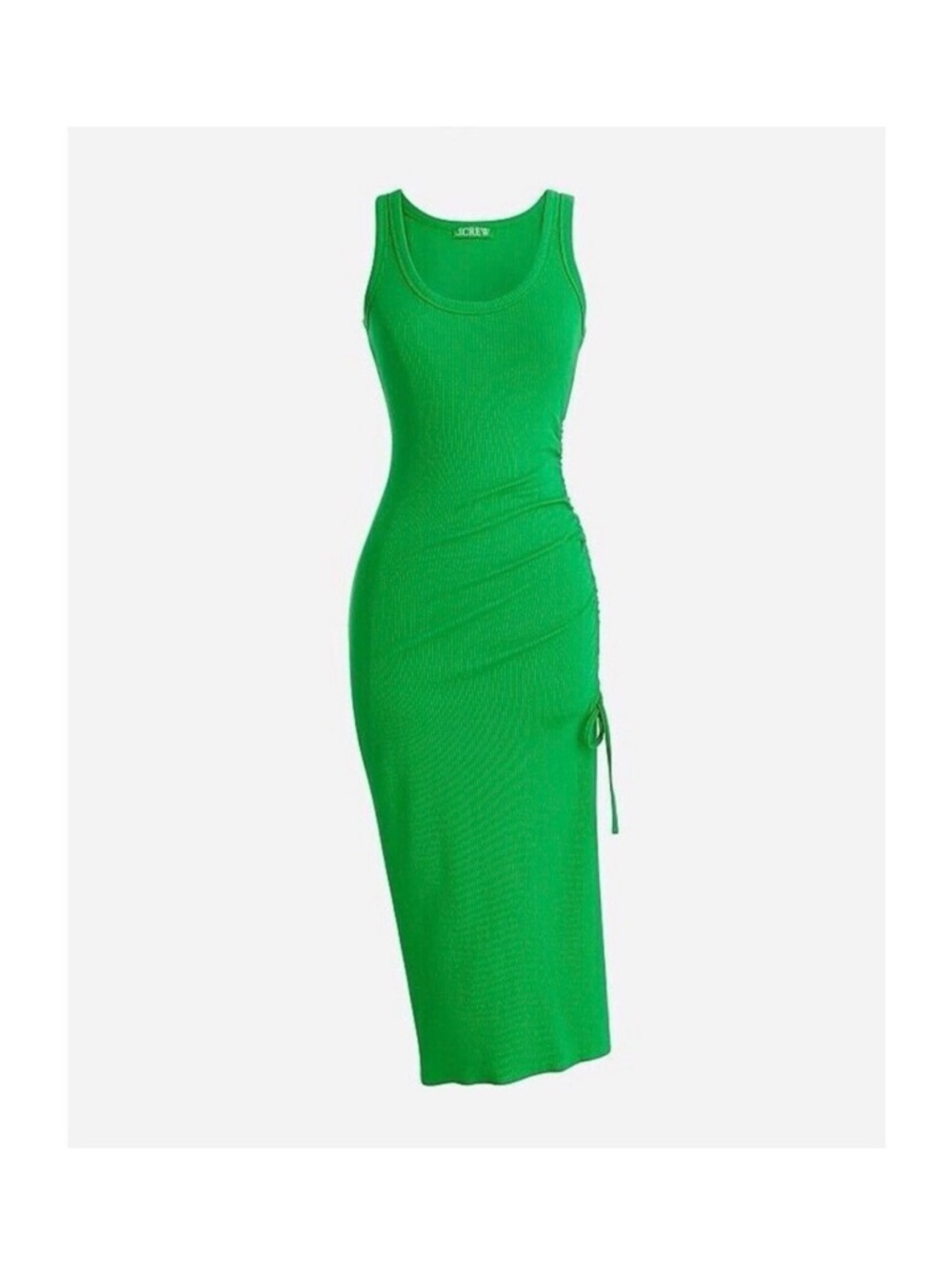 J.Crew Ribbed Tank Midi Dress Kelly Green